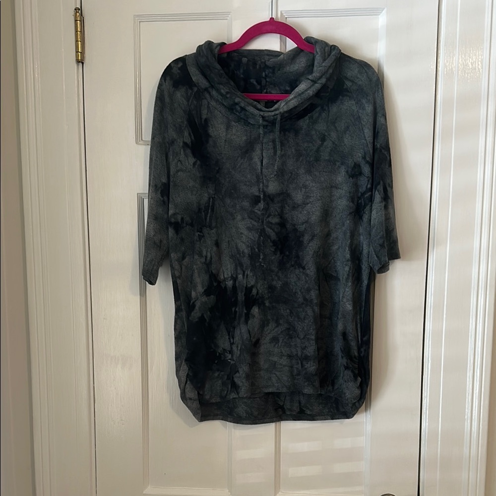Tie-Dye Cowl Neck Top